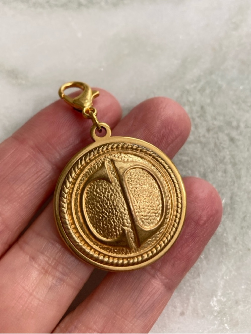 Vintage Dior Button Charm Upcycled - Picture 5 of 8